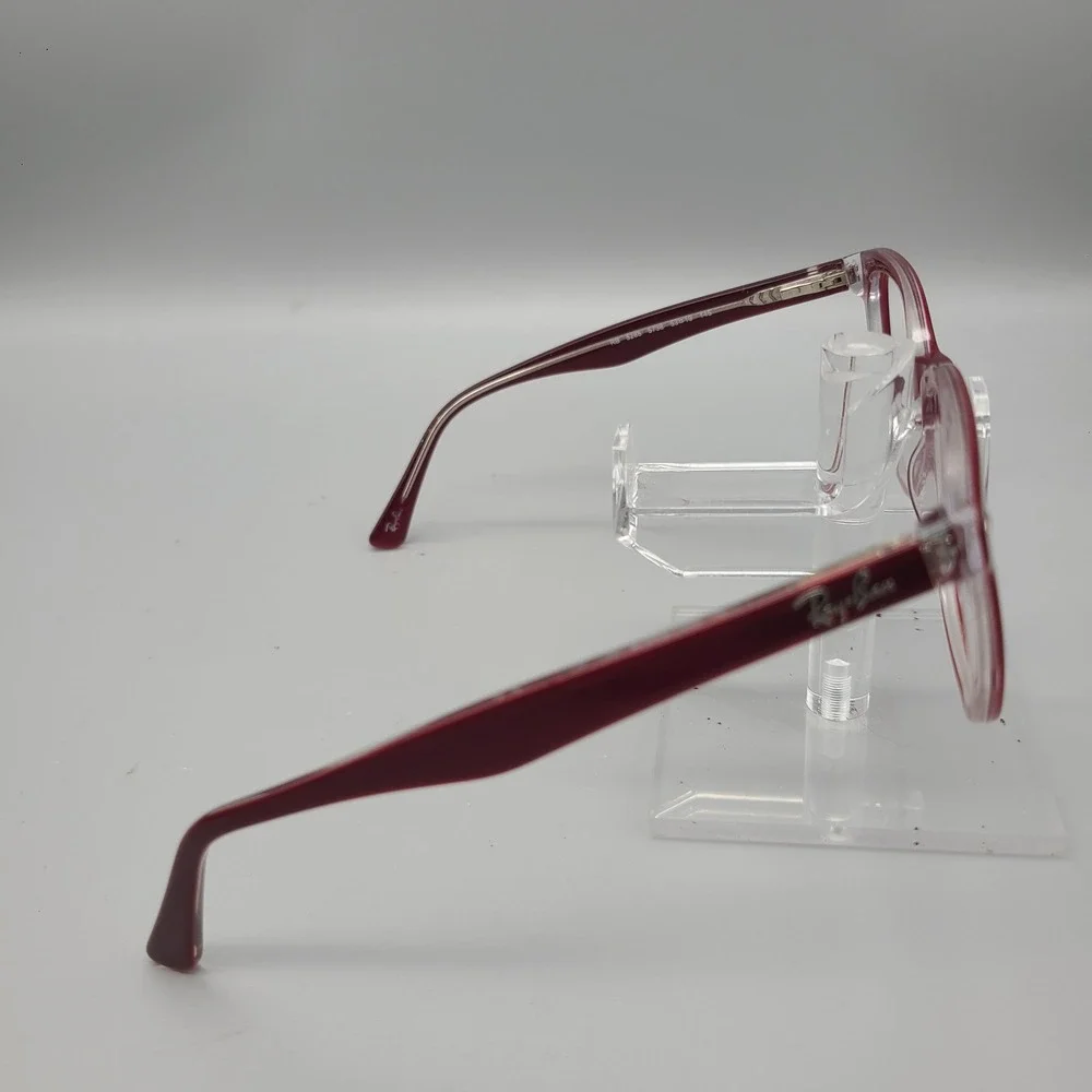 Ray-Ban RB 5285 5738 Cherry Red Clear Square Eyeglasses Frames 53-19-145
